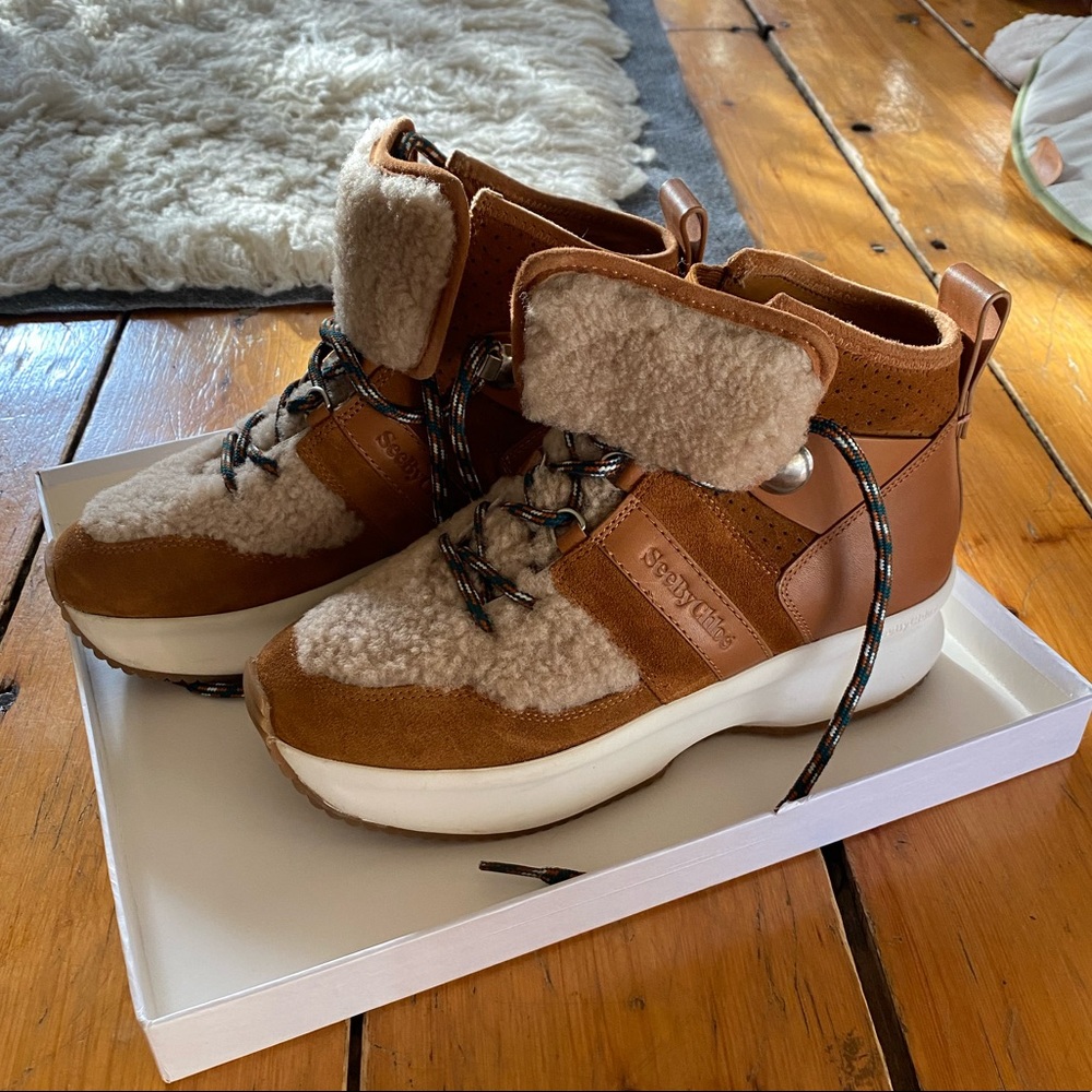 See By Chloe High Top Platform Sneakers